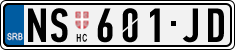 License plate of Serbia, Cars
