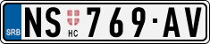 License plate of Serbia, Cars