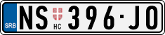 License plate of Serbia, Cars