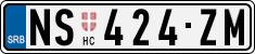 License plate of Serbia, Cars