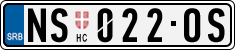 License plate of Serbia, Cars