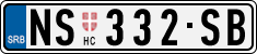 License plate of Serbia, Cars