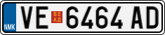License plate of North Macedonia, Regular plates (2012)