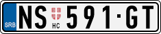 License plate of Serbia, Cars