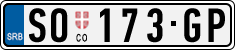 License plate of Serbia, Cars