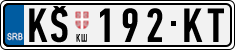 License plate of Serbia, Cars