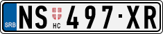 License plate of Serbia, Cars