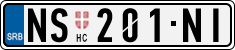 License plate of Serbia, Cars