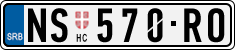 License plate of Serbia, Cars