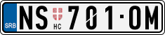 License plate of Serbia, Cars