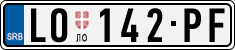 License plate of Serbia, Cars