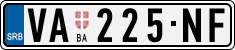 License plate of Serbia, Cars
