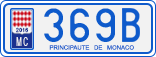 License plate of Monaco, Cars
