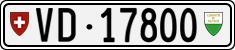 License plate of Switzerland, Cars