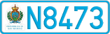 License plate of San Marino, Cars (A1234)