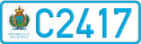 License plate of San Marino, Cars (A1234)