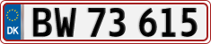 License plate of Denmark, Regular plates