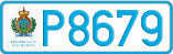 License plate of San Marino, Cars (A1234)