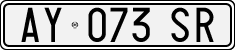 License plate of Italy, Cars (1994 year series)