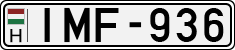 license plates of Hungary, Cars (1990)