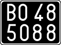 License plate of Italy, Cars (1927 year series)