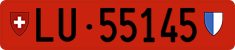 License plate of Switzerland, Cars