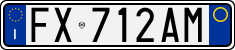License plate of Italy, Cars (1994 year series)