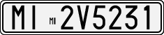License plate of Italy, Cars (1927 year series)