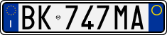 License plate of Italy, Cars (1994 year series)
