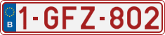 License plate of Belgium, Regular plates (2010)