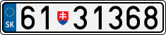 License plate of Slovakia, Military