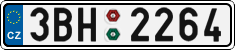 License plate of the Czech Republic, Cars (2001)