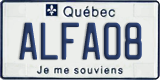 Quebec, Vanity Plates