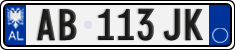 License plate of Albania, Cars (2011)