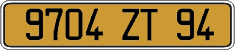 French license plate, FNI