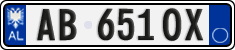 License plate of Albania, Cars (2011)