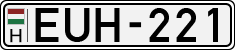 license plates of Hungary, Cars (1990)