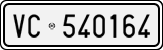 License plate of Italy, Cars (1927 year series)