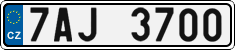 License plate of the Czech Republic, Cars (2001)