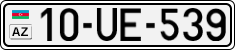 License plate of Azerbaijan, Cars