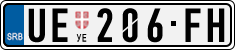 License plate of Serbia, Cars