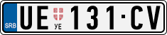 License plate of Serbia, Cars