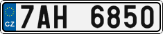 License plate of the Czech Republic, Cars (2001)