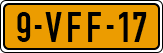 License plate of the Netherlands, Light Commercial Vehicles (1994 system)
