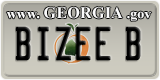 Georgia, Vanity Plates