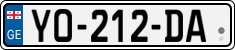 License plate of Georgia, Cars (2014)