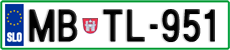 License plate of Slovenia, Cars