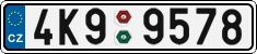 License plate of the Czech Republic, Cars (2001)
