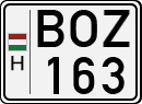 license plates of Hungary, Cars (1990)