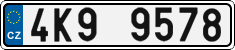 License plate of the Czech Republic, Cars (2001)
